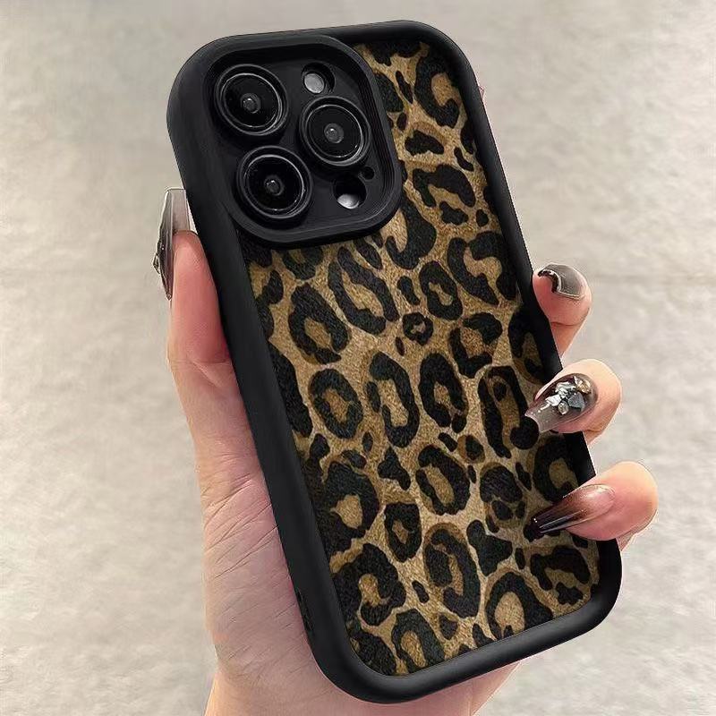 Retro Leopard Print Is Suitable for Iphone16pro Mobile Phone Case Apple 15 Anti-drop 14 Retro 13promax New 12x.