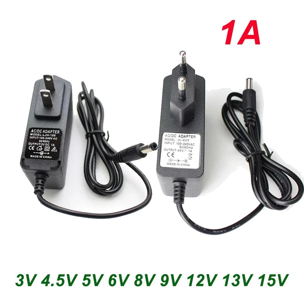 1A Power Adapter 3V 4.5V 5V 6V 9V 12V 13V 15V AC-DC Universal Power Supply Adapter Charger Adapters EU US Plug