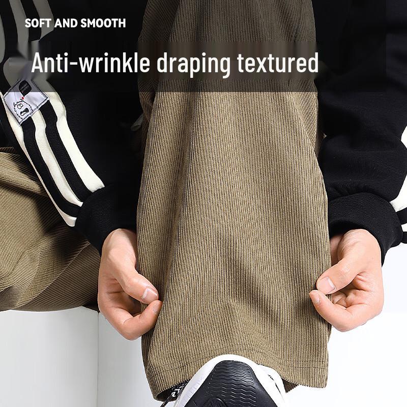 Baleno Men's Corduroy Heavyweight Wide-Leg Casual Pants