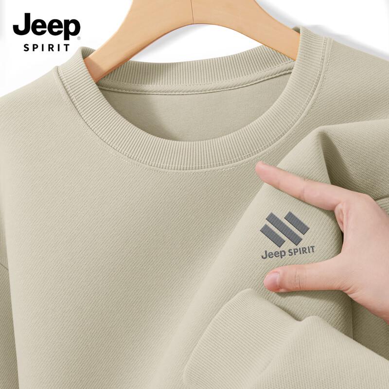 

JEEP SPIRIT Men s 2025 Loose Fit Round Neck Graphic Sweatshirt 2XL (185)