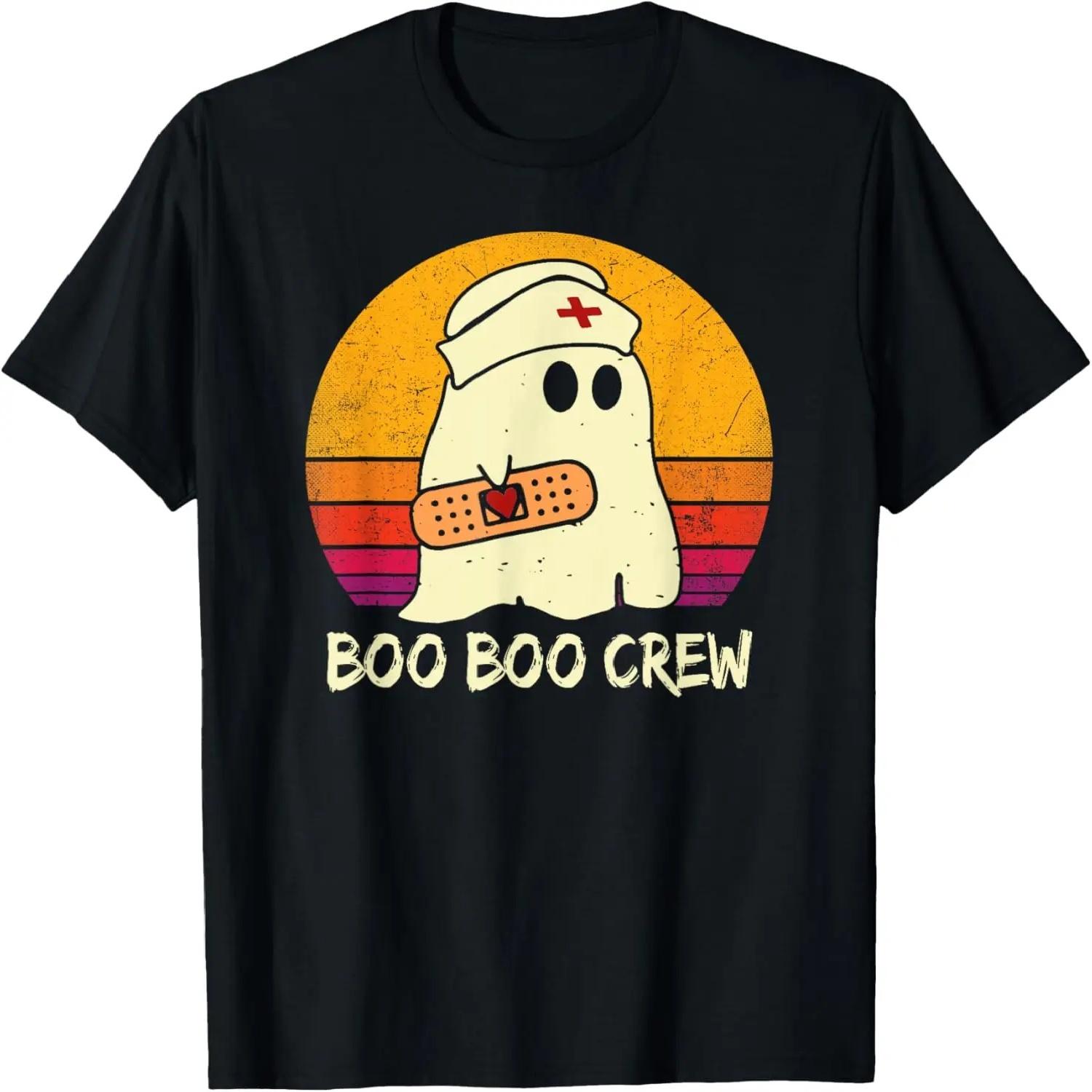 Команда   Boo Boo  Призрак Медсестра Ретро Хэллоуин Медсестринское дело RN EMT EMS Футболка S