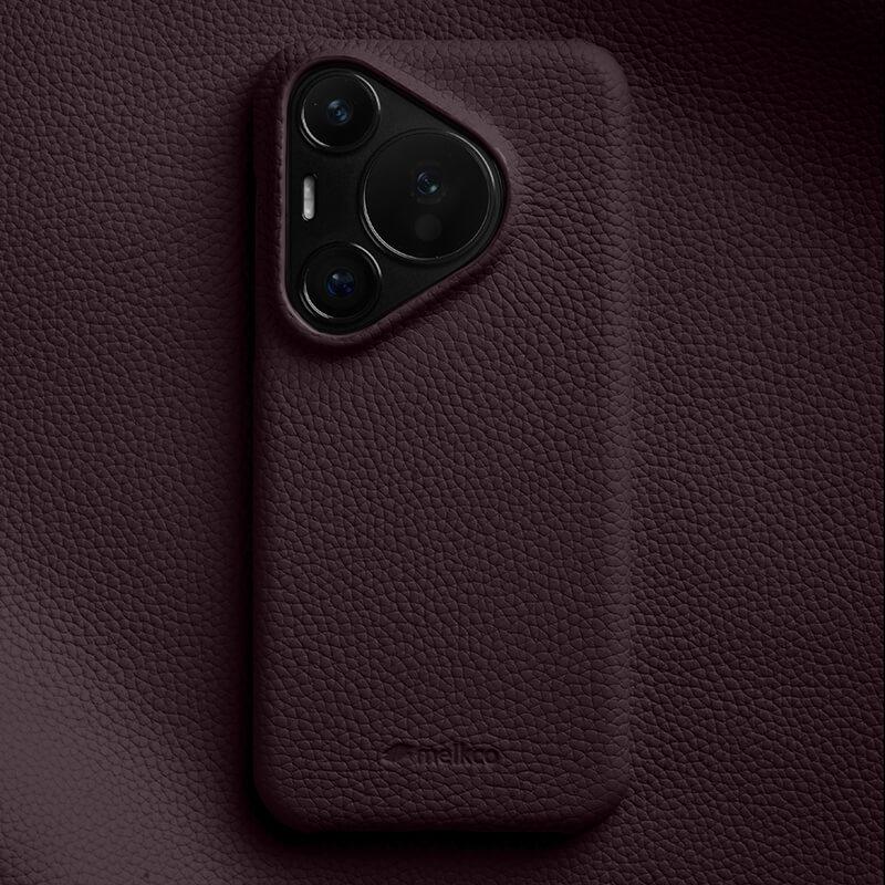 

Melkco Genuine Leather Case for Huawei Pura 70 Ultra Pura 80 Pro Plus Luxury Natural Cowhide Half-wrapped Anti Slip Phone Cover Pura70 фиолетовый