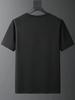 Retro Street Element Printed T-shirt, Classic Letter Pattern  Short Sleeve 220g