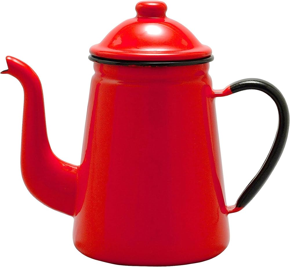 Эмалированная кофейная кастрюля TOP №13 Красная FKC10133A