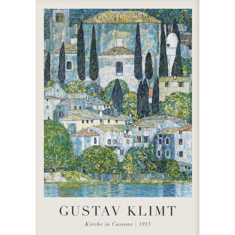 Gustav Klimt Abstract Exhibition Artwork Landscape Poster and Prints Canvas Printing Wall Art Picture for Living Room Home Decor