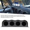 Qiilu Universal 4-Hole Gauge Mount Holder Quad Dash Meter Pod Instrument Panel Cover Carbon Fiber Style + Universal 52mm Gauge Mount + Automotive/Repl