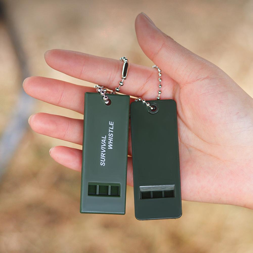 Triple Frequency Survival Whistle with Keychain High-Pitch Emergency Safety Whistle for Outdoor Camping and Wilderness Rescue