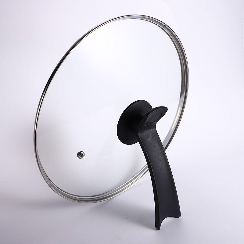 Tempered Glass Explosion-Proof Universal Pot Lid with G-Type Stainless Steel Inner Ring