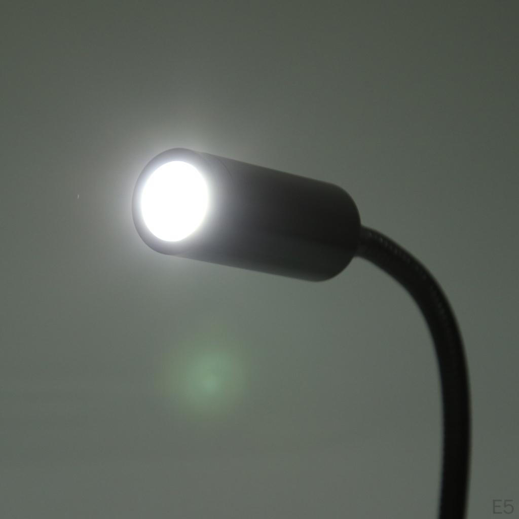 12V 3W 170LM RV Boat LED Reading Light Gooseneck Lamp Wall Surface Mount