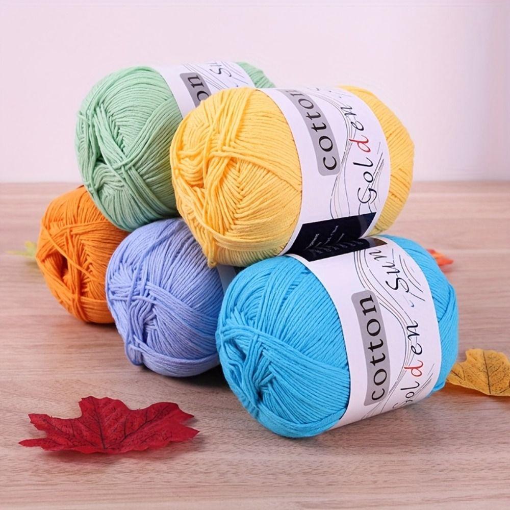 Anti-Pilling Cotton Yarn Medium-Thin Crochet Yarn Premium Hand Knitting Yarn  Crocheting Hats
