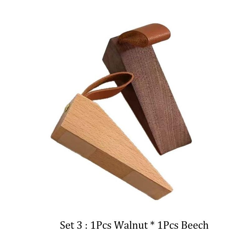 

HeMu Walnut door plug door gear wooden door barrier anti-collision door device storm door card fixed door block