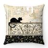 Cartoon Cat Pattern Series Super Soft Short Plush Material Pillow Cover for Home Sofa Decoration Pillow Cover