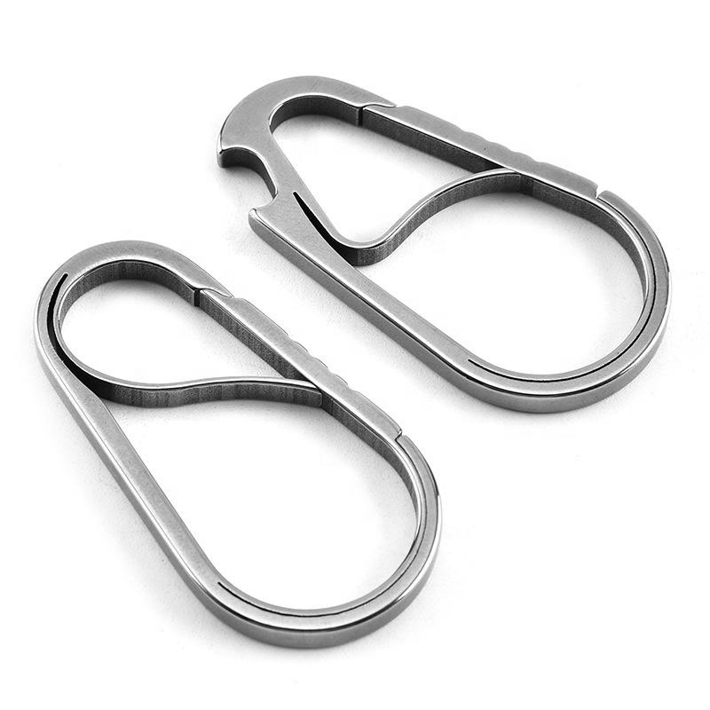 Lichtgewicht Titaniumlegering Karabiner Draagbare Ringgesp voor Buiten Kamperen & Bergbeklimmen Kampeer Wandelgereedschap
