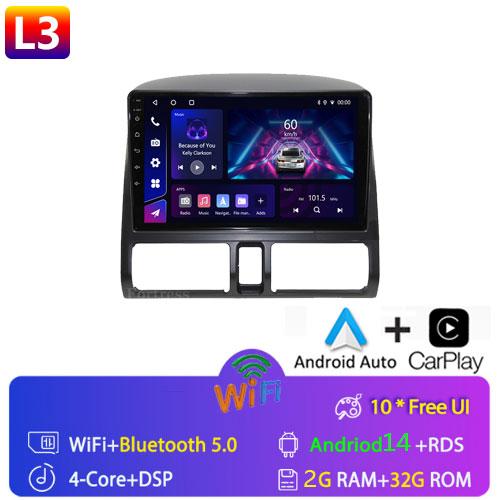 GPS Navi 9 Inch Car Multimedia Radio Video Player for Honda CR-V CRV 2 2001 - 2006 Android OS 4G Bluetooth Carplay Button Lights
