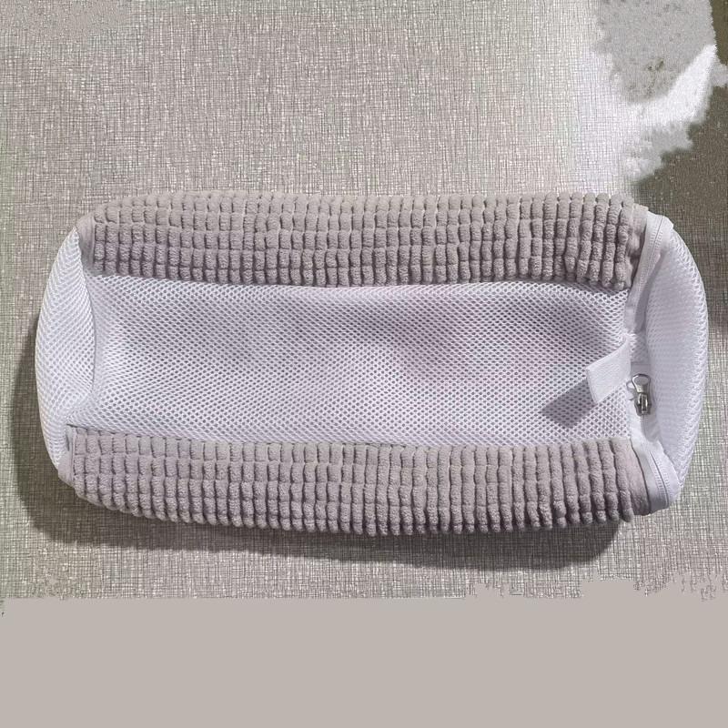 

New Shoes Mesh Laundry Bag Durable Shoe Washing Machine Bag or Brush for All Shoe Types Sneakers Casual Shoes Laundry Wash Bag серый