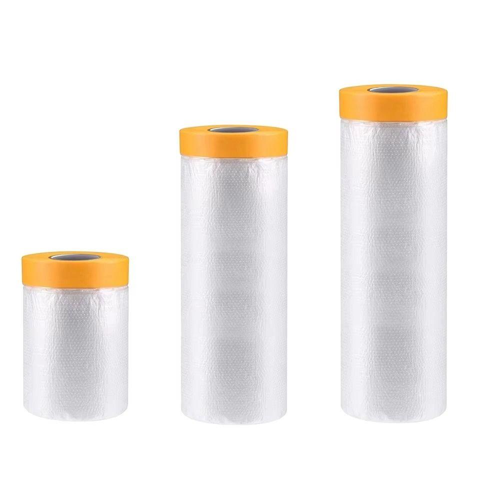 New Transparent Pre-Taped Masking Film 12M/20M Durable Automotive Paint Coverage Car Painting Protection Cover