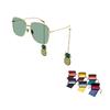 Gucci Lässige minimalistische Sonnenbrille mit Logo, oval, für Damen, GG1031S008