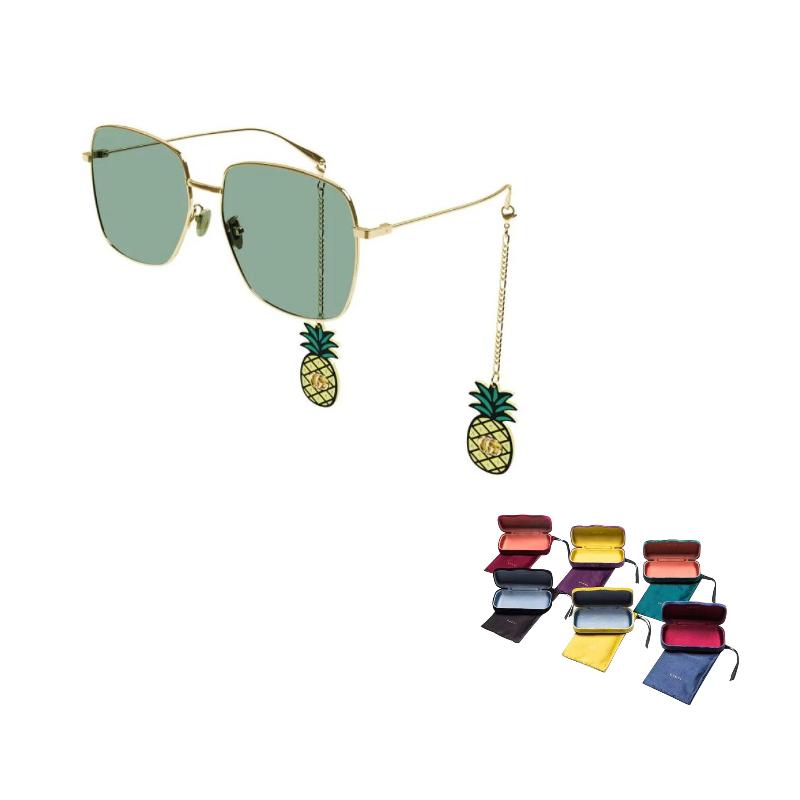 Gucci Lässige minimalistische Sonnenbrille mit Logo, oval, für Damen, GG1031S008