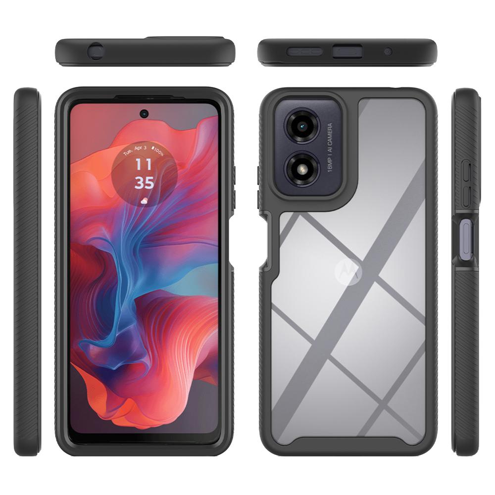 Etui dla Motorola Moto E14 4G/G24 4G/G04 4G/G04s 4G Odporne na upadki 2-w-1 PC+TPU Pokrowiec na telefon