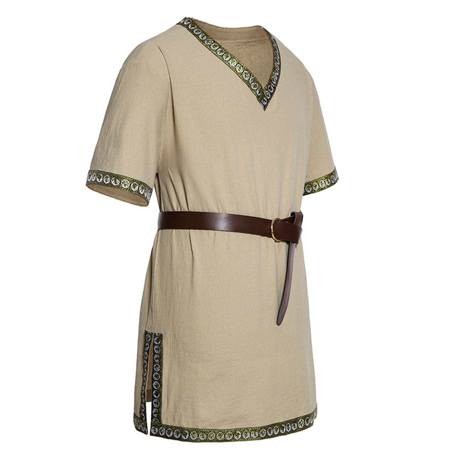 

Men s Stage Clothing Cinched Waist Knight Pirate Retro Shirt XL хакі