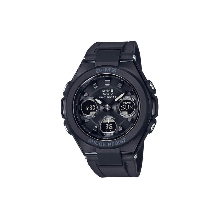 Casio Baby-G Series 100M Waterproof Quartz Movement Resin Strap Watch Women watches Black MSG-W100G-1AJF Black Dial
