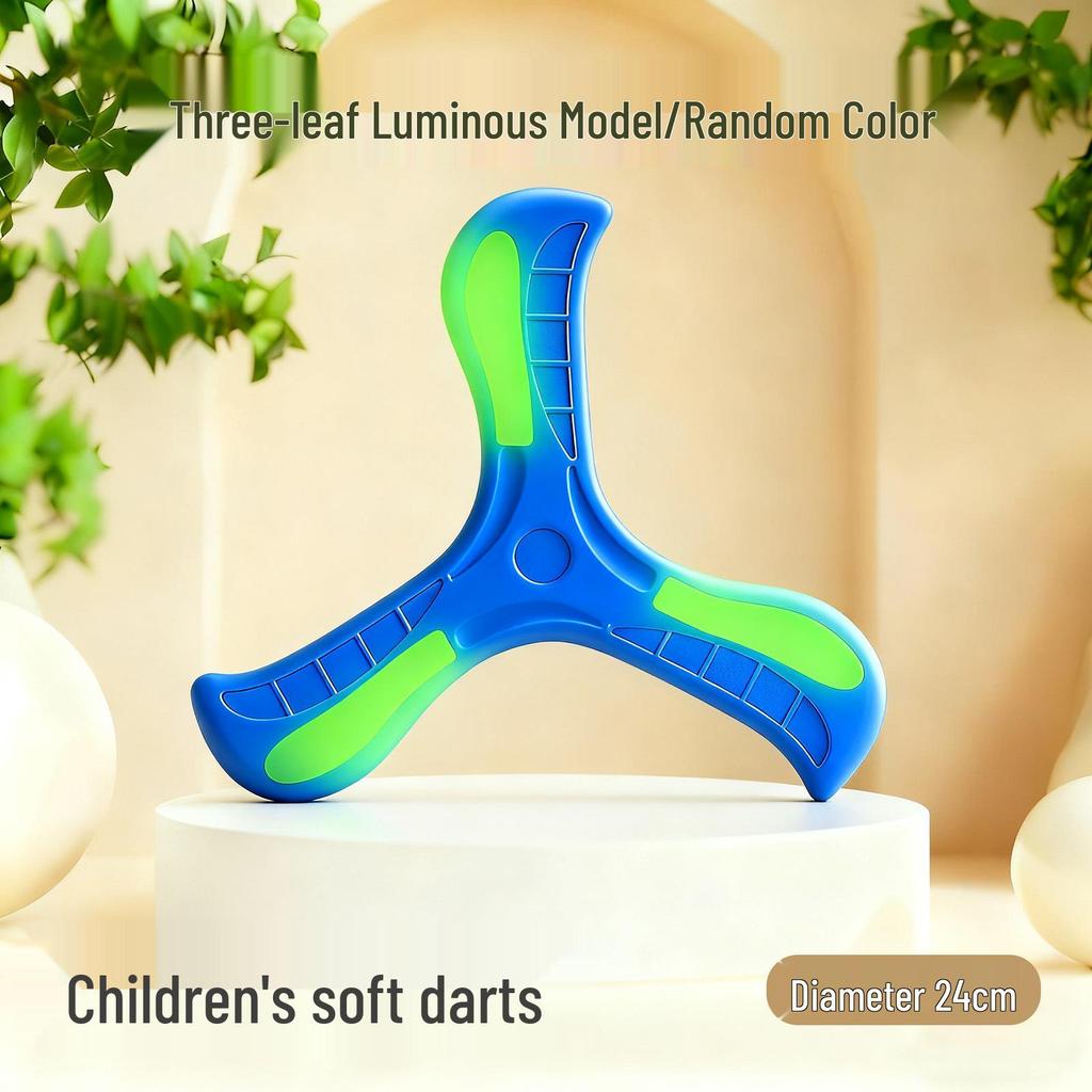 EVA Whirlwind Soft Frisbee - Outdoor Foam Flying Disc for Children & Parents, Hand-Throw Three-Leaf Boomerang Game.