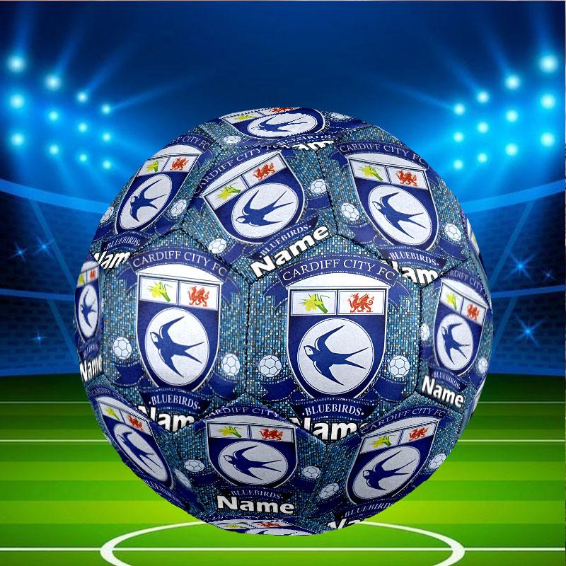 Custom Name Personalized Cardiff City FC Print Size 5 Soccer Ball Training & Match Football, for Team, Kicking, Gift for Football Enthusiasts