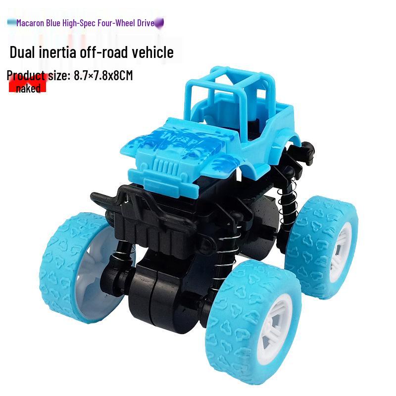 Children's Toy: Inertia-Powered 4WD Stunt Off-Road Vehicle