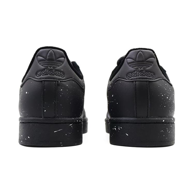 adidas Originale SUPERSTAR Abriebfeste Niedrige Skateboard-Schuhe Unisex Schwarz Silber JI0079(Team91- )