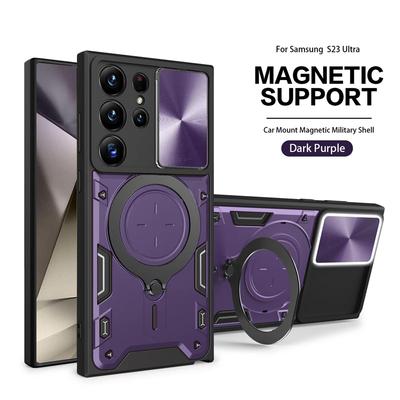Magnetic Car Holder Case For Samsung Galaxy S24 S23 S22 S21 S20 Ultra Plus FE Shockproof Bumper Cover For Samsung Note 20 Ultra