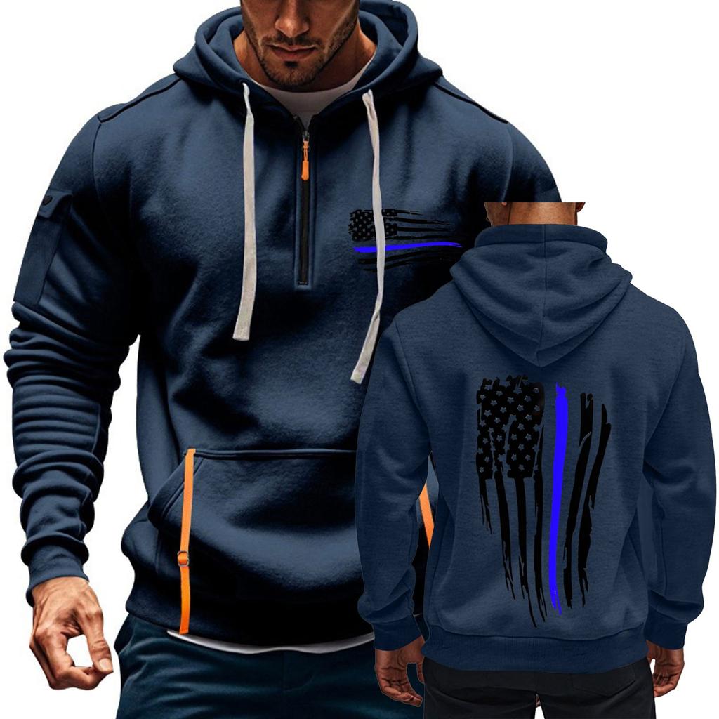 St. Patrick's Green Flag Print Hoodie For Men Hoodie Zipper Pullover For Men Sport Plus Size Casual Hoodie