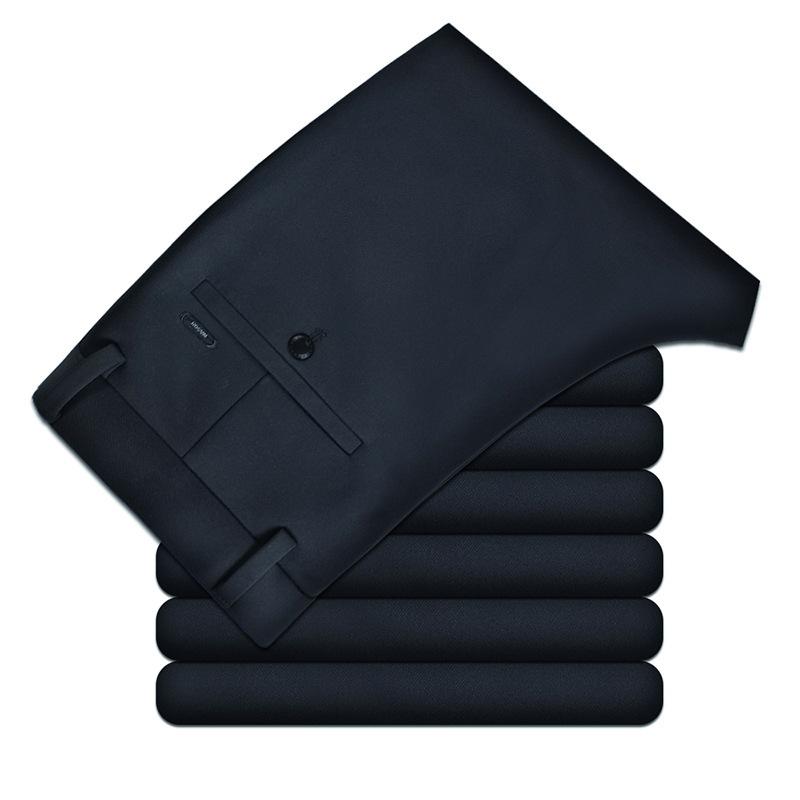 Genuine Brand High-End Men'S Business Casual Pants Autumn And Winter High-Density Knitted Soft And Skin-Friendly Suit Trousers
