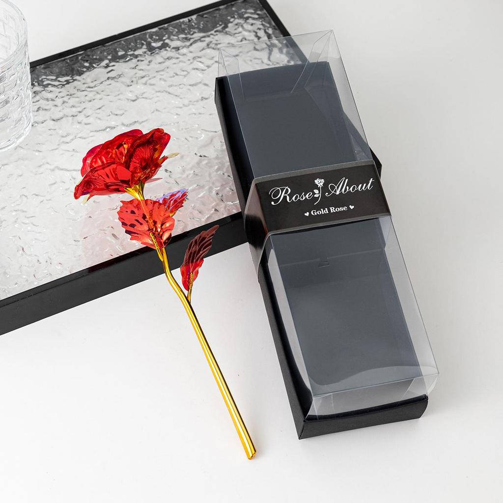 Gold Foil Rose Flower Gift – Perfect for Birthdays & Valentine's Day