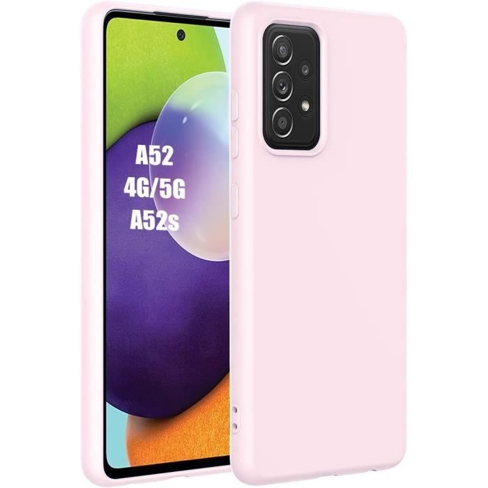 Case - BOOLING - for Samsung Galaxy A52s 5G - Liquid Silicone - Matte Effect - Light Pink