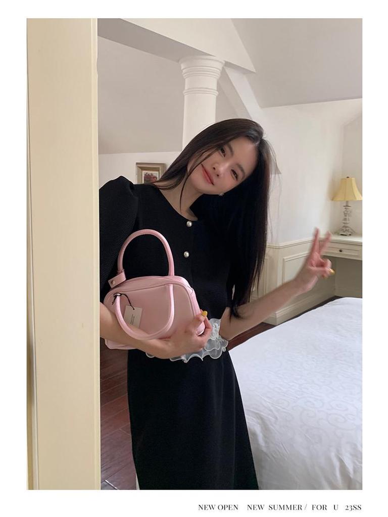 Interpret Beauty 2023 Summer Korean Black A-line High Waist Skirt for Women