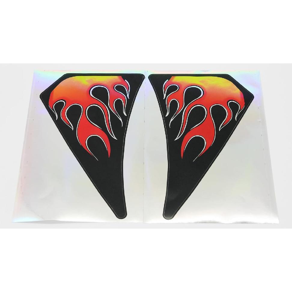 

JMCHstore Side Panel Flame Sticker Decals for Motovox MBX10 Monster Mega Moto MMB80 80cc MMB105 105cc, For Mototec 105cc Mini bike