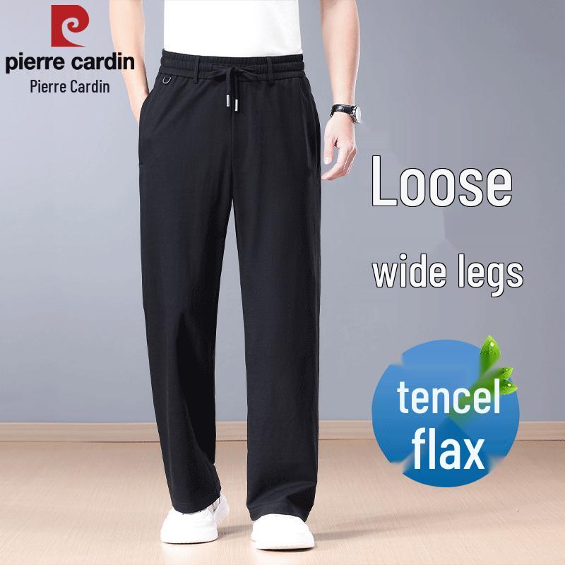 Pierre Cardin Men's Summer Linen Blend Loose Fit Casual Pants