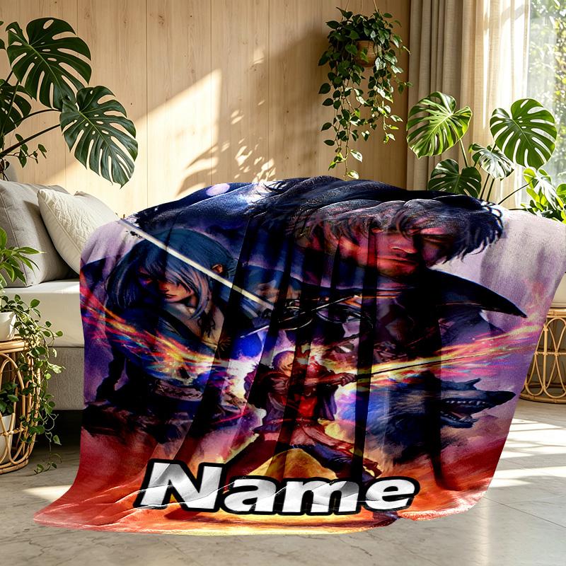 Custom Name Personalized Final Fantasy Print Blanket, Home Decor, Bedroom, Sofa, Camping, Couch, Gifts for Birthday ChristmasEnthusiasts