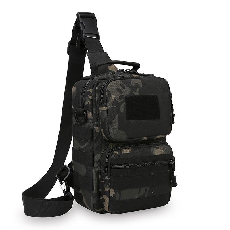 Herren Taktische Camouflage Schultertasche - Mehrfachtaschen Brusttasche Konvertiert zu Umhängetasche/Rucksack (Langlebiges Wander-Essential)