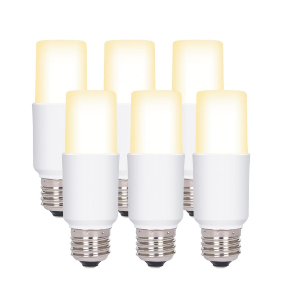 T-shaped LED bulb, E26 base, 6.7W, equivalent to 60W, warm white, 1099lm, omnidirectional, replaces EFD15 compact fluorescent lamps, compatible with