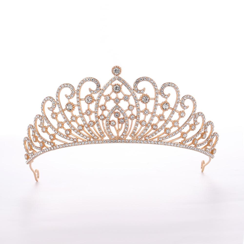 Европейская и американская корона невесты, сплав, стразы, корона высокого класса, свадебное платье, головной убор, аксессуары
