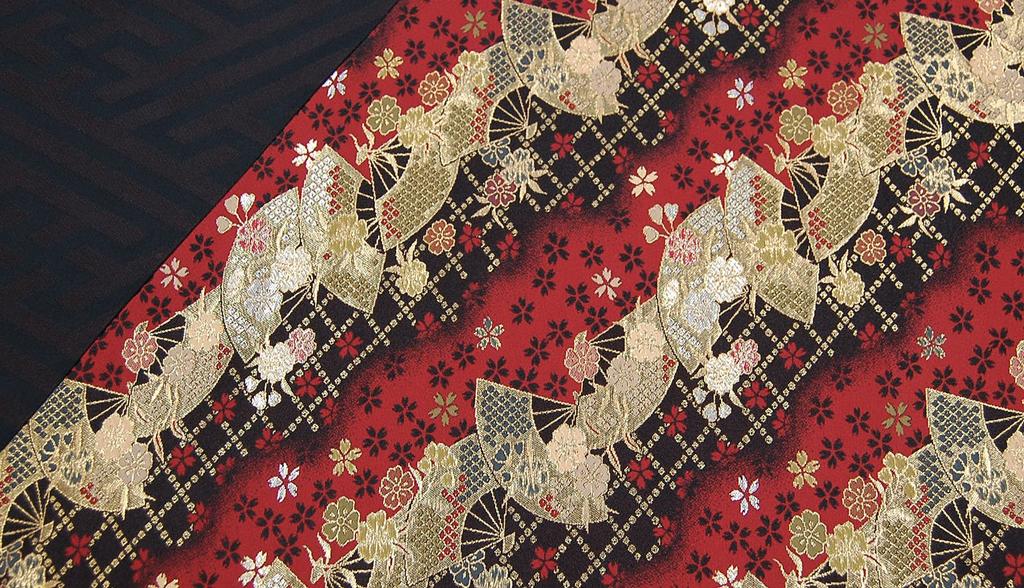 Bieżnik na stół Kimono z Obi zapakowany w pudełko i popularny prezent dla 120 cm w stylu japońskim (Szarfa) - Zapakowane, Zagraniczne, (Wentylator)