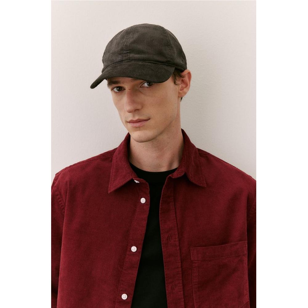 

Рубашка HM Regular Fit Corduroy, бордовая M