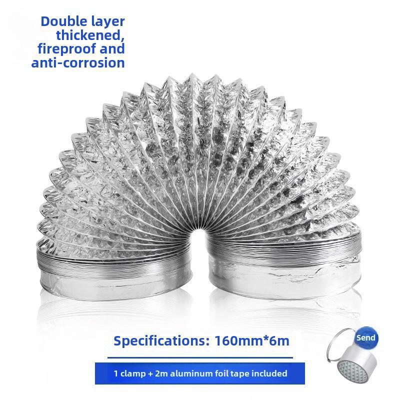 Conduit de ventilation universel en aluminium pour hottes de cuisine et de salle de bain