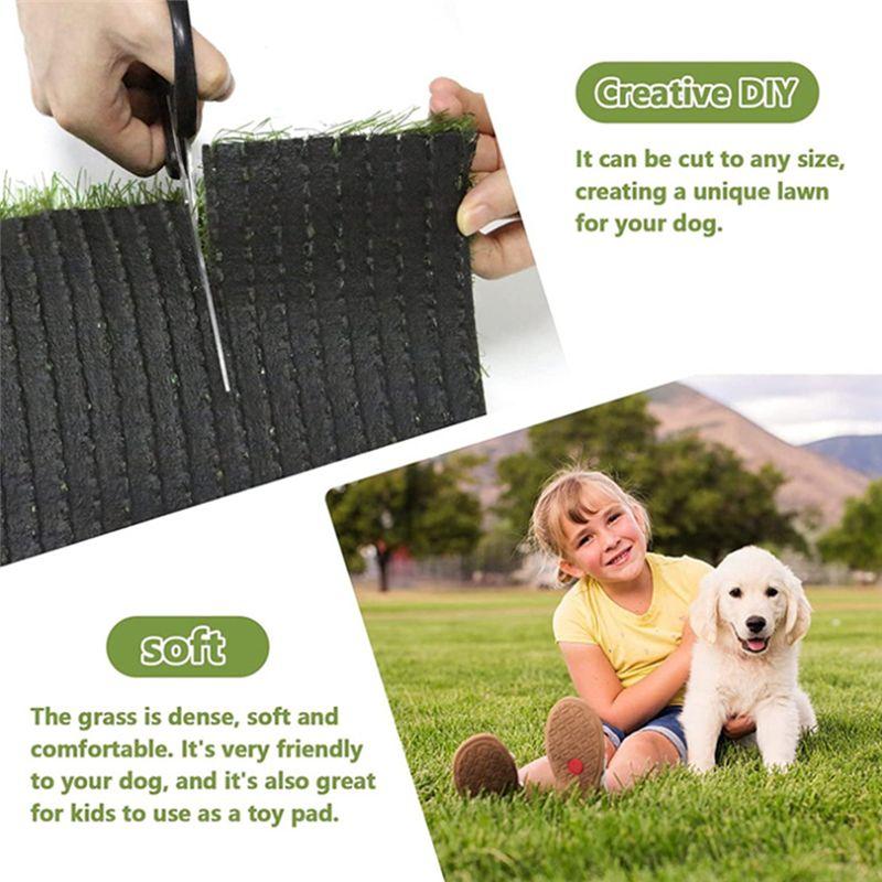 M-Modern-Artificial Grass, Professional Dog Grass Mat, Toilet Training Carpet, Large Lawn Outdoor Carpet Terrace Lawn(80X100cm)