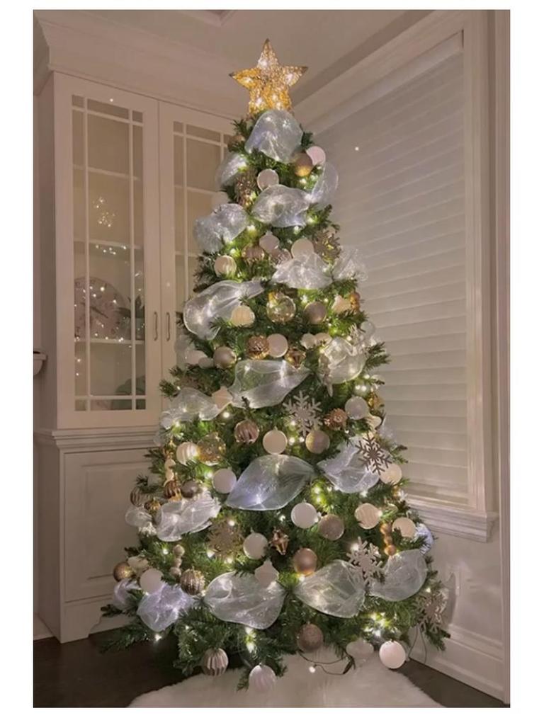 Silver Gold Mesh Net for Christmas Decorations & DIY Flower Wrapping – 10 Meters