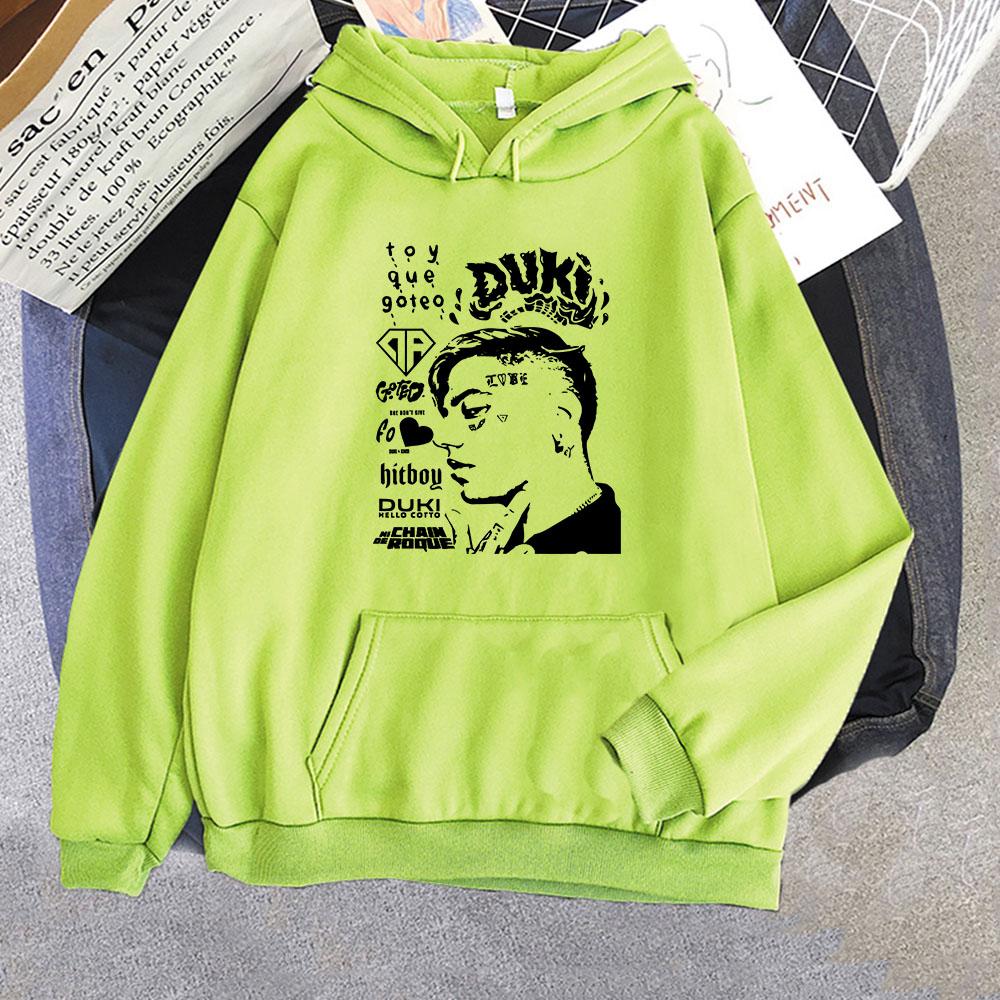 Heavy Mental Streetwear Duki From The End of The World Hoodies Rapper Hip Hop Fashion Long Sleeve Hooded Pullovers Men