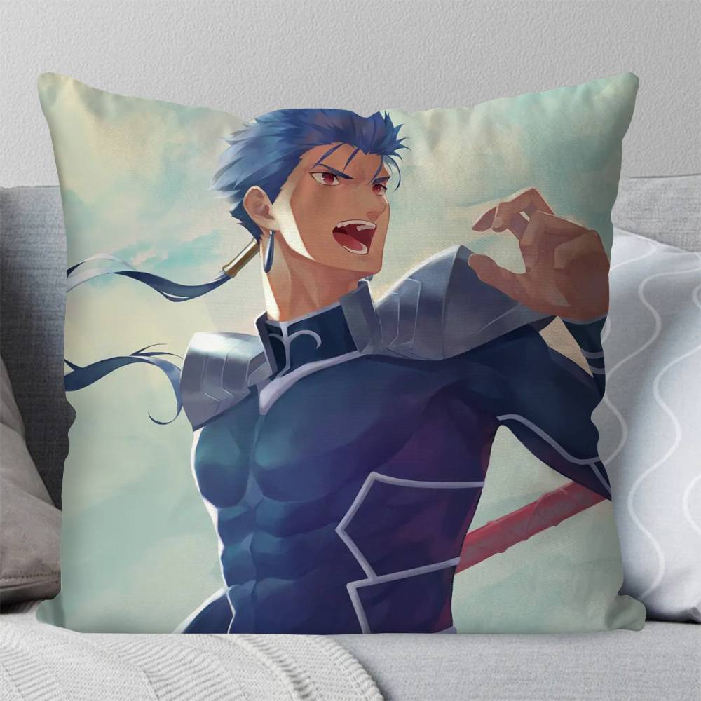 Lancer Anime Game Ffate Pillow Case Fashion Square Pillowcase Bedroom Sofa Room Ins Decoration Leisure