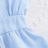 2025 Girls' Summer Striped Princess Dress with Fly Sleeves