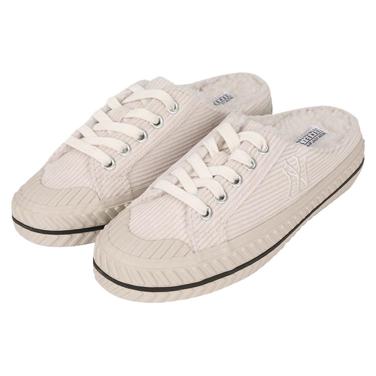 MLB Playball Mules Rutschfest, Abriebfest, Thermisch Niedrige Canvas-Schuhe Unisex Weiß 32SHSC011-50I